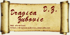 Dragica Zubović vizit kartica